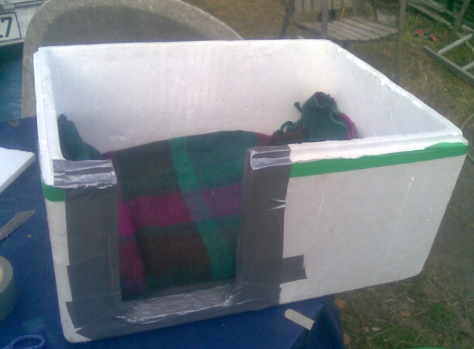 ein Winterhaus f�r die Katzen